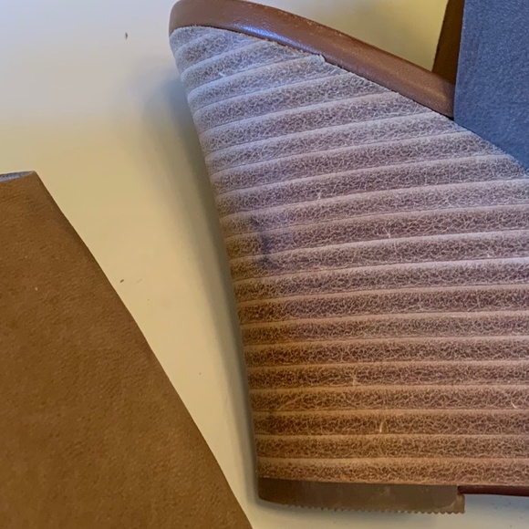 Halogen Clarette Suede Leather Wedge Sandal Brown Size 9 - Picture 13 of 13